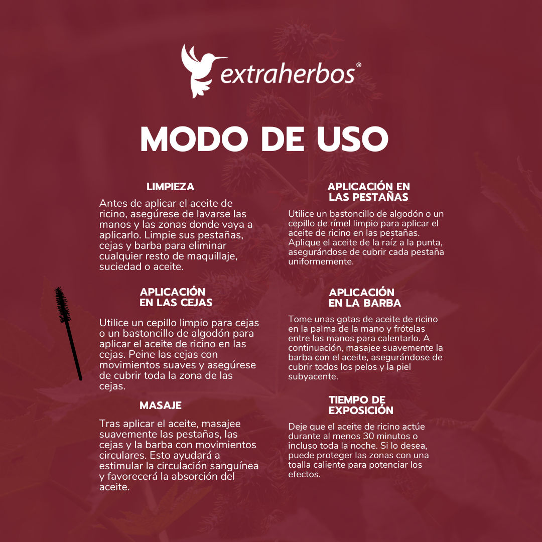 Aceite de Ricino Puro Orgánico 100% Natural, Incluye 2 Cepillos Aplicadores - Image 5