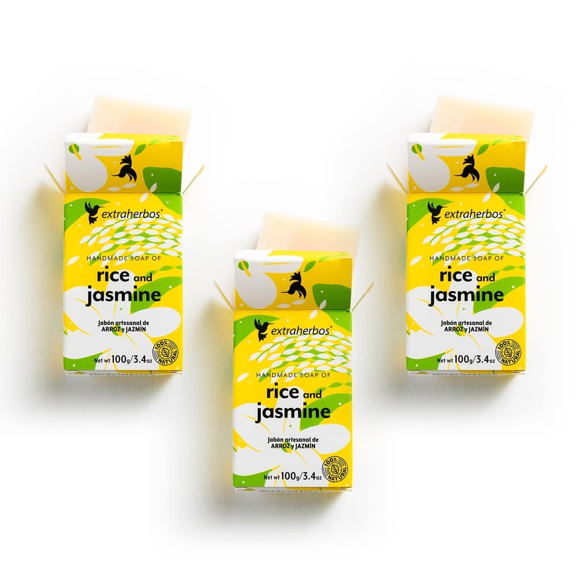 Pack 3 Jabones de Arroz y Jazmín